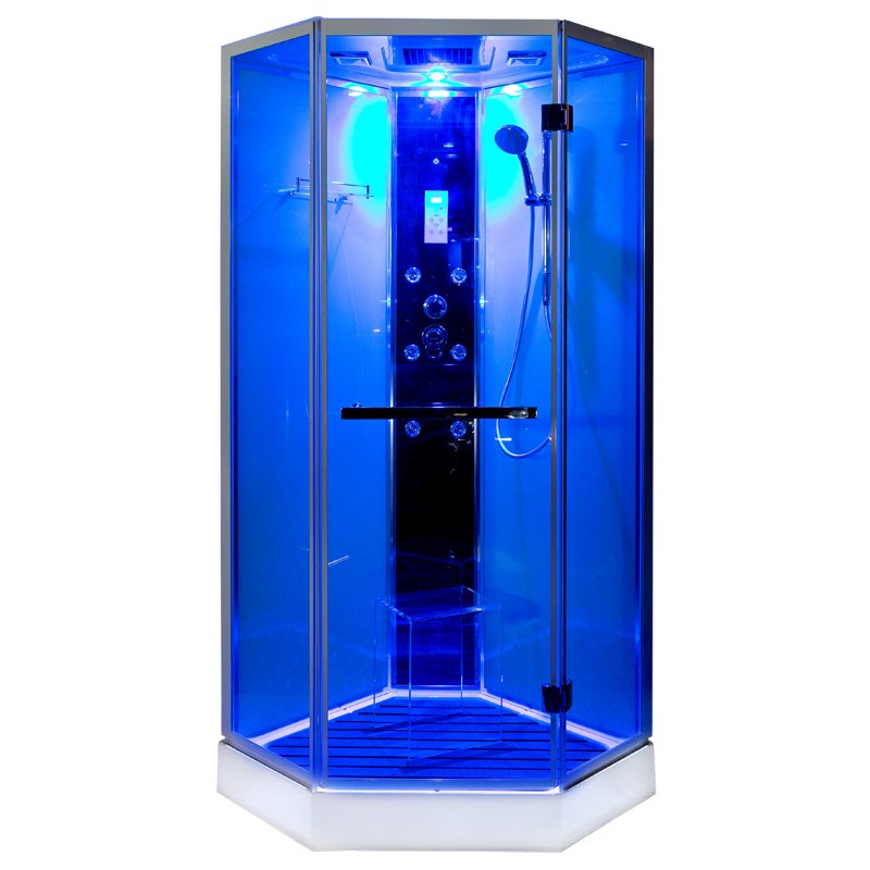 L 801 с гм. и эл. BLACK Душевая кабина DETO Серия L Z900 VOGUE (меняющая прозрачность) - Вид №9