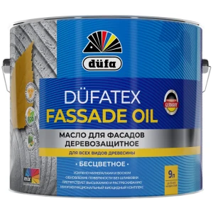 Защитное масло для фасадов Dufatex Fassade Oil цвет прозрачный 9 л
