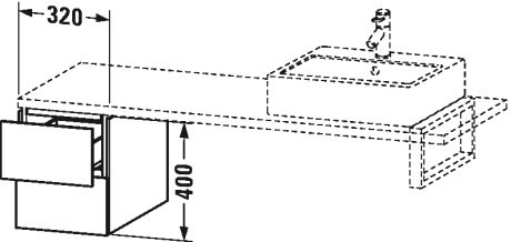 LC583505252 L-Cube Шкафчик для консоли Европейский дуб, декор Duravit - Вид №1