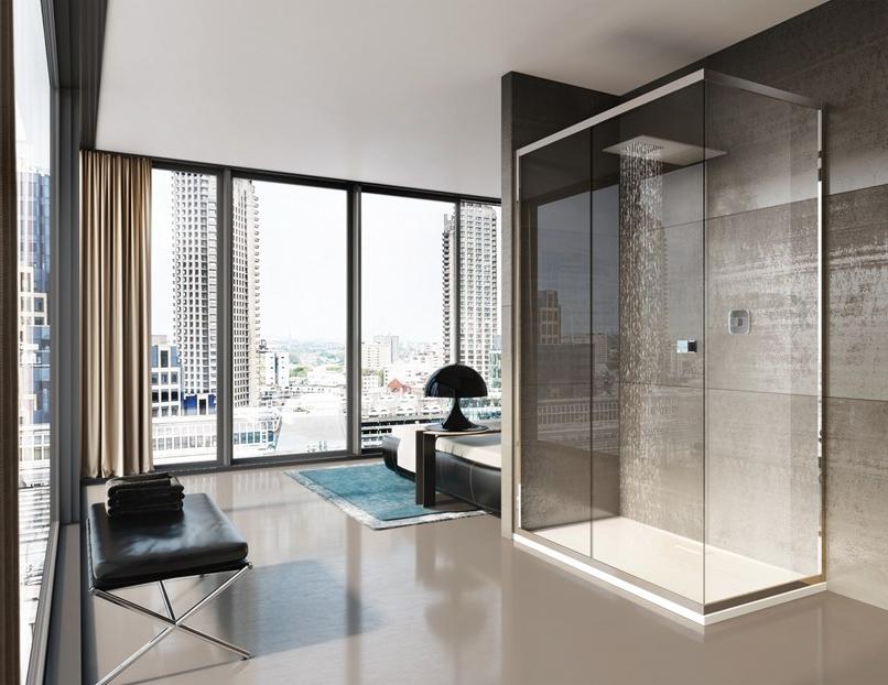 Gruppo Treesse Душевая кабина угловая хрустальная с раздвижной дверцей Sistema doccia sun-id-1402296 - Вид №1