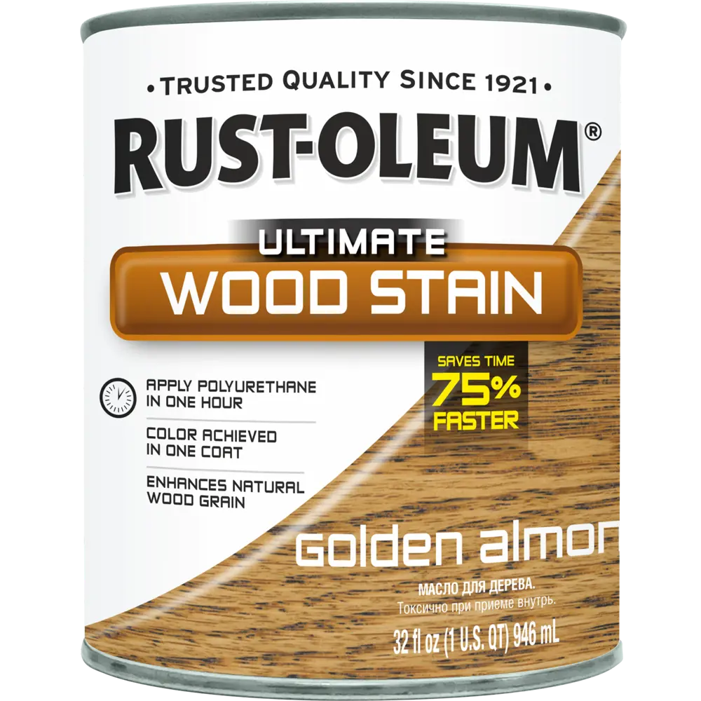 Масло тонирующее Ultimate цвет золотистый миндаль 0.946 л RUST-OLEUM STLM-2202606 - Вид №1