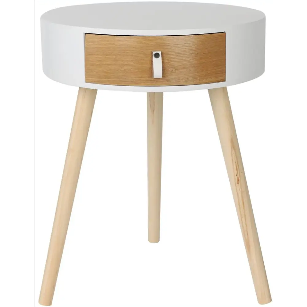 Журнальный столик овальный 40x51 см белый DREAM RIVER STLM-2069013