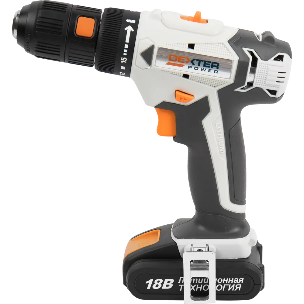 Дрель-шуруповерт аккумуляторная Dexter Power CDT219LD.T, 18 В Li-Ion 2 Ач STLM-2141921 - Вид №1
