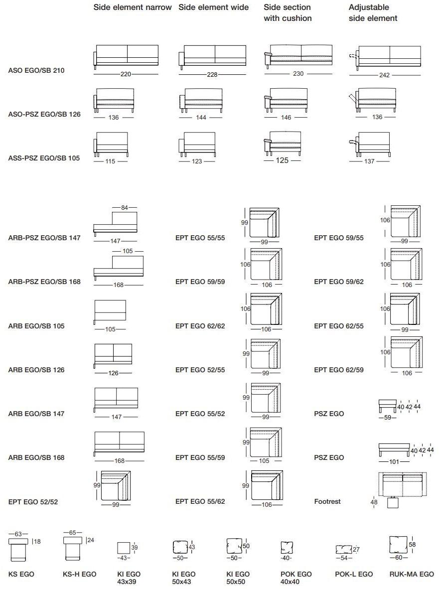 Rolf Benz Диван из ткани Rolf benz 011 ego sun-id-1352050 - Вид №3