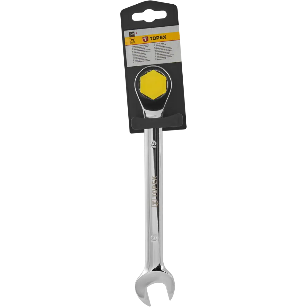 Ключ комбинированный с трещоткой CR-V 19 мм TOPEX STLM-2026188 - Вид №3