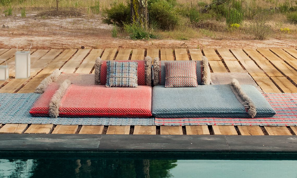 Подушка Gan Gofre blue от GAN GAN ОРНАМЕНТ 321561 Розовый  - Вид №3