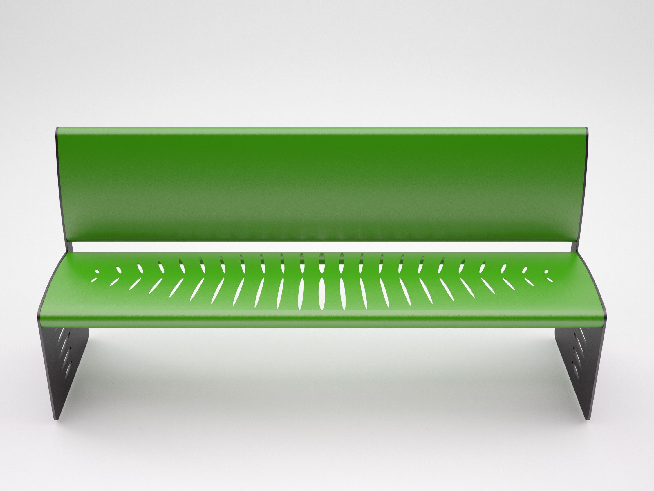 Стальная скамья со спинкой CITYSì перо ARCH-00104598 - Вид №2
