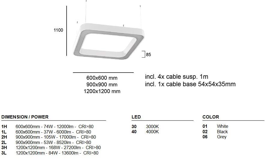 Terzo Light Светодиодный подвесной светильник из алюминия sun-id-1410178 - Вид №2