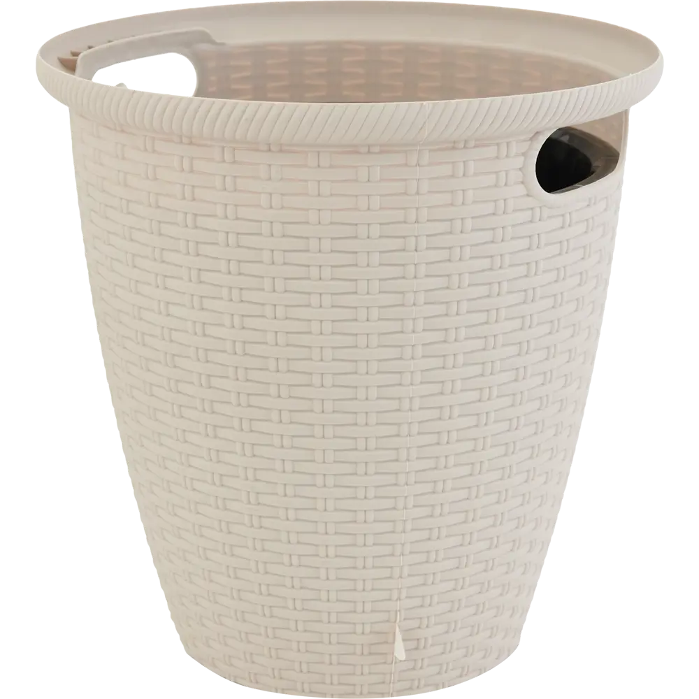 Кашпо Ingreen Ротанг ø32.8 h33 см v11 л пластик молочный шоколад Rattan STLM-2156710