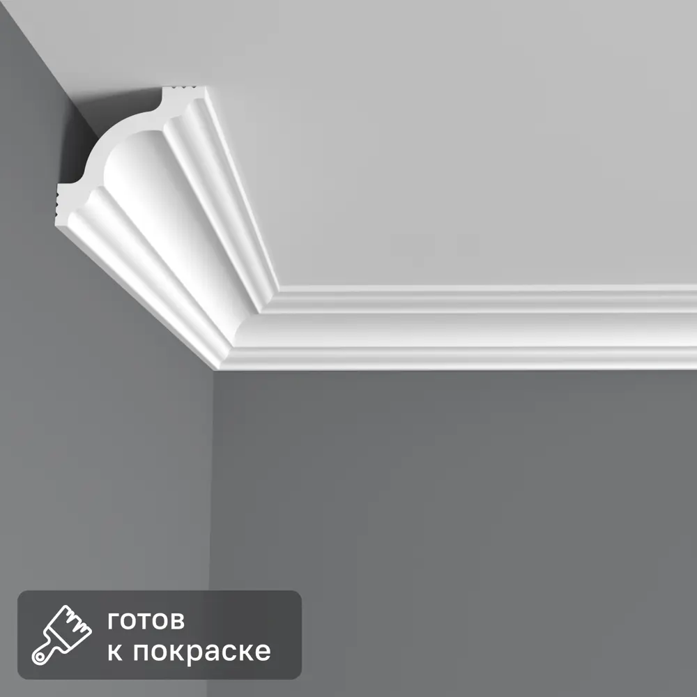 Плинтус потолочный полистирол Classic-3 белый 50x50x2000 мм 89366879 STLM-2083087 Santreyd 