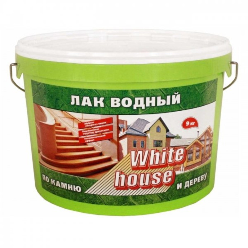 90196829 Лак водный по камню и дереву орех 9 кг STLM-0129517 WHITE HOUSE