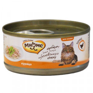 ПР0030891 Корм для кошек Курица в нежном желе конс. 70г МНЯМС