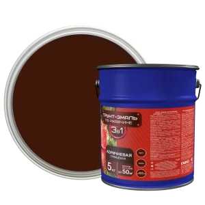 Грунт-эмаль по ржавчине 3 в 1 Empils цвет коричневый 5 кг