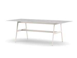 Прямоугольный садовый стол с керамической столешницей