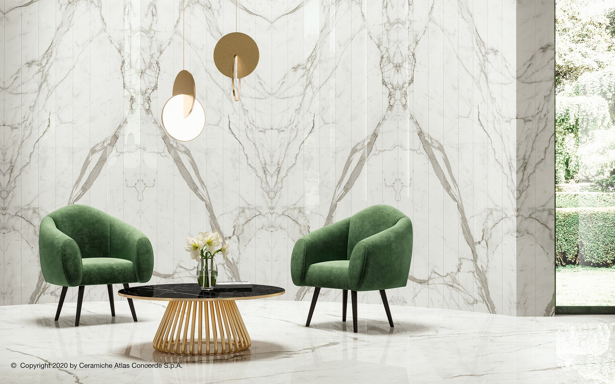 Пол из керамогранита с мраморным эффектом Atlas Concorde Marvel Shine ARCH-00045897 - Вид №45