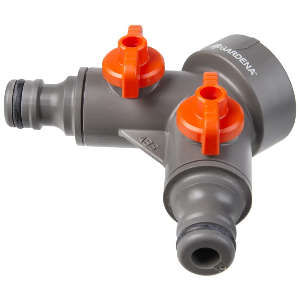 Разветвитель 2-х канальный на кран Gardena 1 дюйм STLM-2209493