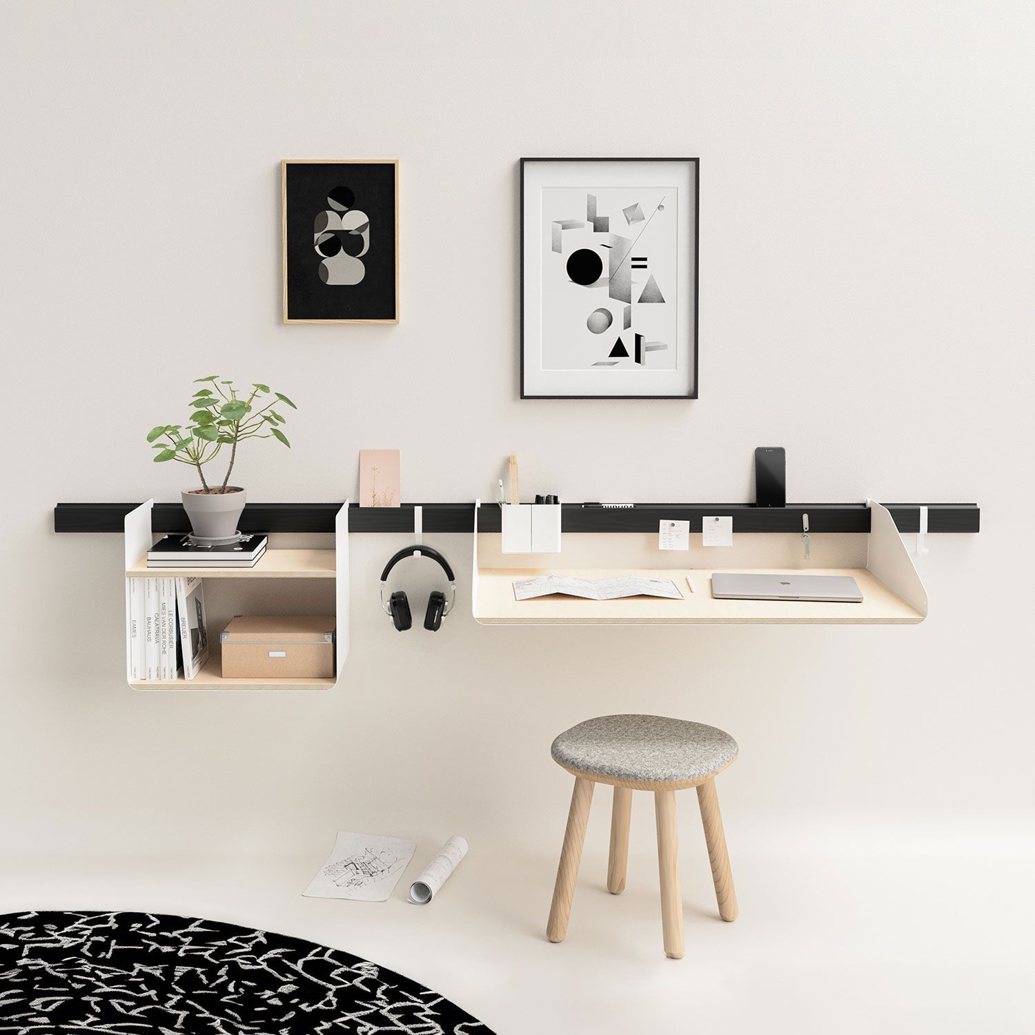 Система полки с деревянным письменным столом Variand Furniture H05 ARCH-00118981 - Вид №4