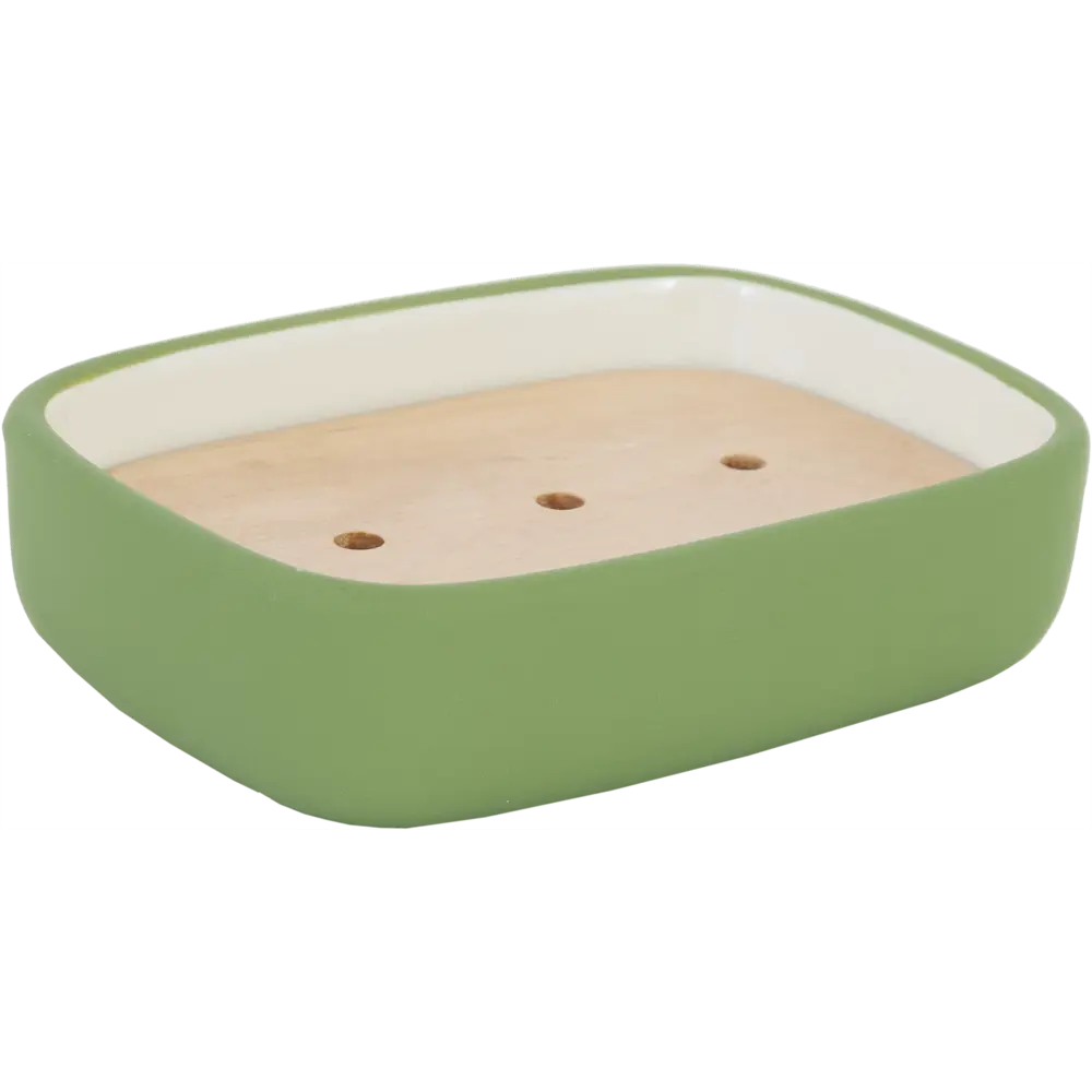 Мыльница Vidage Green Meadow керамика цвет зеленый STLM-2008944 - Вид №1