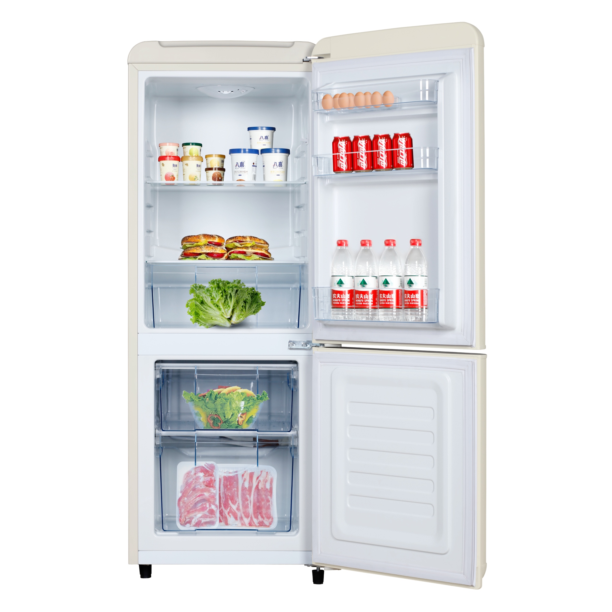 9259537 Холодильник с морозильником   Tesler RB-107 бежевый STDN-0000901 - Вид №1