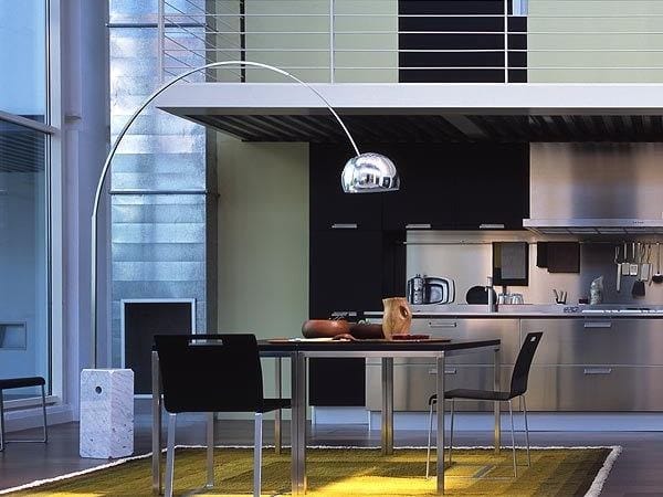 Алюминиевая дуговая лампа с основанием из каррарского мрамора In Stock Flos ARCH-00073781 - Вид №1