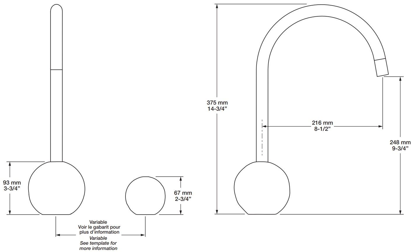 Смеситель для раковины с 2 отверстиями BARIL Marie B35 ARCH-00108534 - Вид №2
