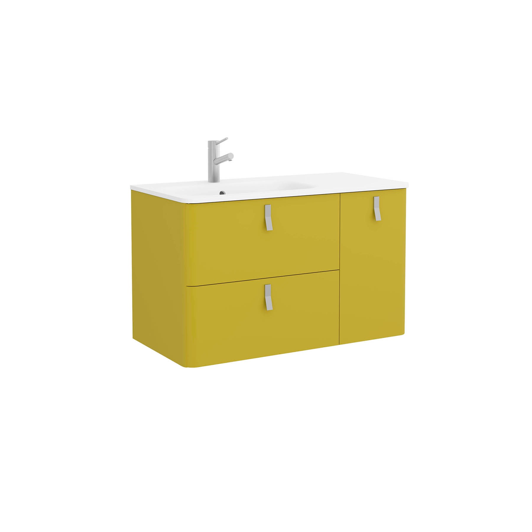 24623 SALGAR Мебель для умывальника UNIIQ 900 правая VERDE ÁCIDO Verde ácido  - Вид №3