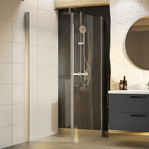 20055576 Душ Угол Nejd Around 80X90 Прозрачный Стеклянный Мат Алюминий Westerbergs