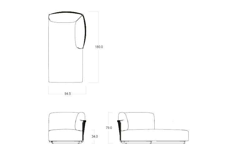 Ткань сад Dormeuse TRIBÙ узлы ARCH-00083821 - Вид №6