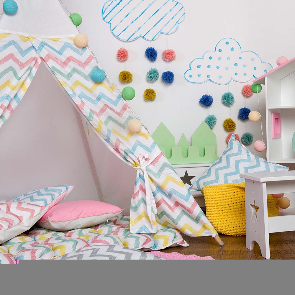 Коврик бомбон игровой Rainbow Zigzag VAMVIGVAM RAINBOW ZIGZAG 281565 Розовый Santreyd  - Вид №4