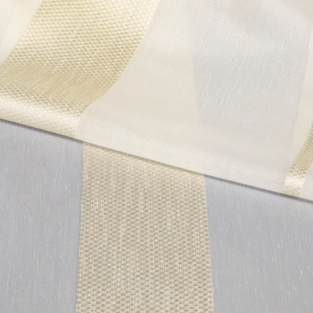 Тюль 1 м/п Desing Полоса микровуаль 300 см цвет бежевый GARDEN STLM-2123777