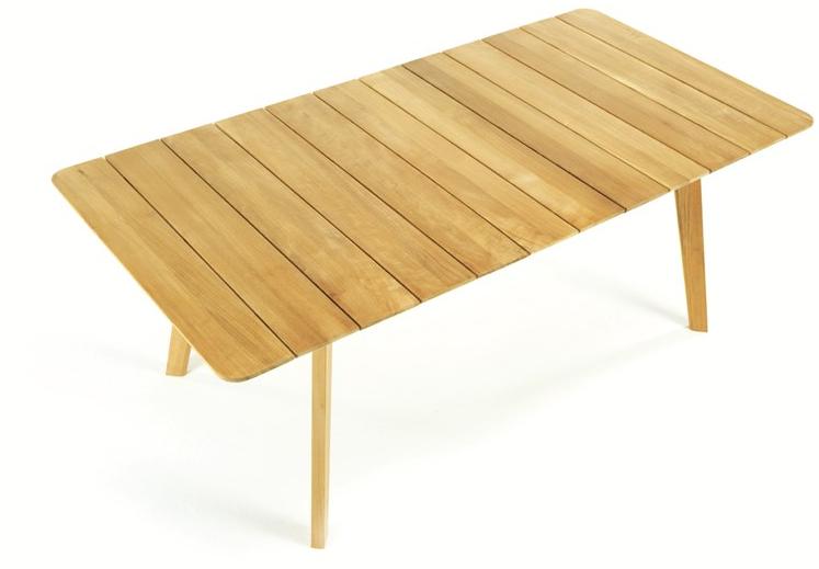 Ethimo Прямоугольный деревянный садовый стол Knit sun-id-1364840 - Вид №1