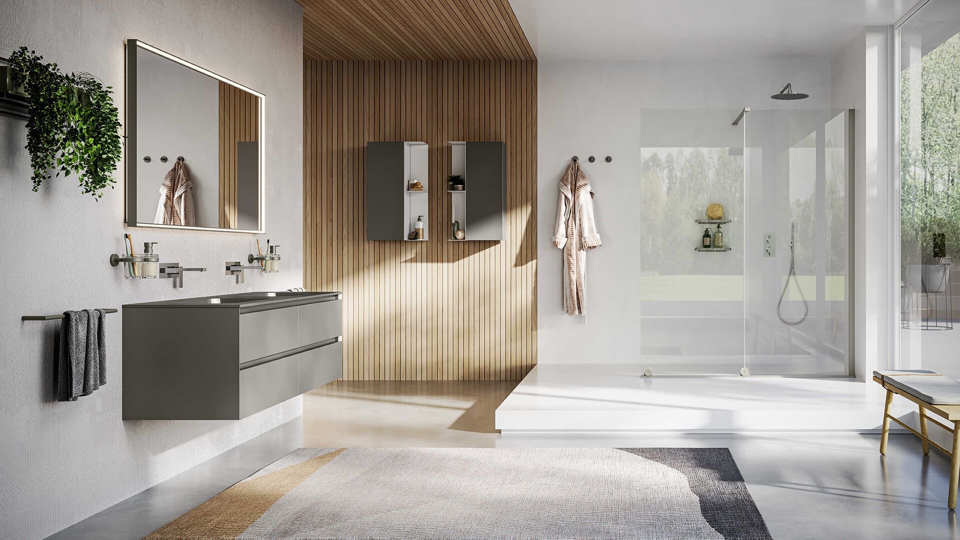 Зеркало со встроенным освещением для ванной комнаты INDA® PIRANO + ARCH-00100076 - Вид №6