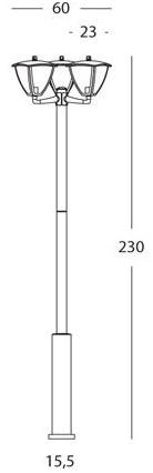 SOVIL Садовый светильник из литого алюминия Mirò 578/16-579/16-580/16 MIRO - Вид №4