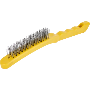 Щетка по металлу трехрядная Спец пластиковая ручка 275 мм