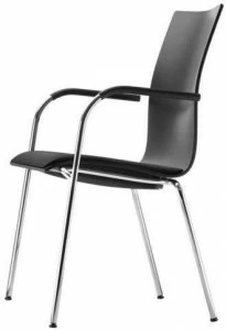 Thonet Штабелируемый стул из фанеры с подлокотниками S 160