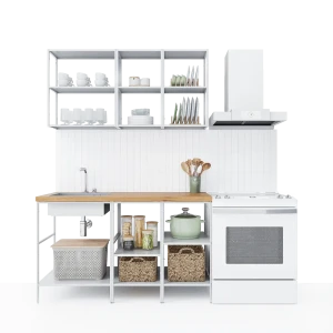 Кухонный гарнитур 140x60 см Вельга цвет белый