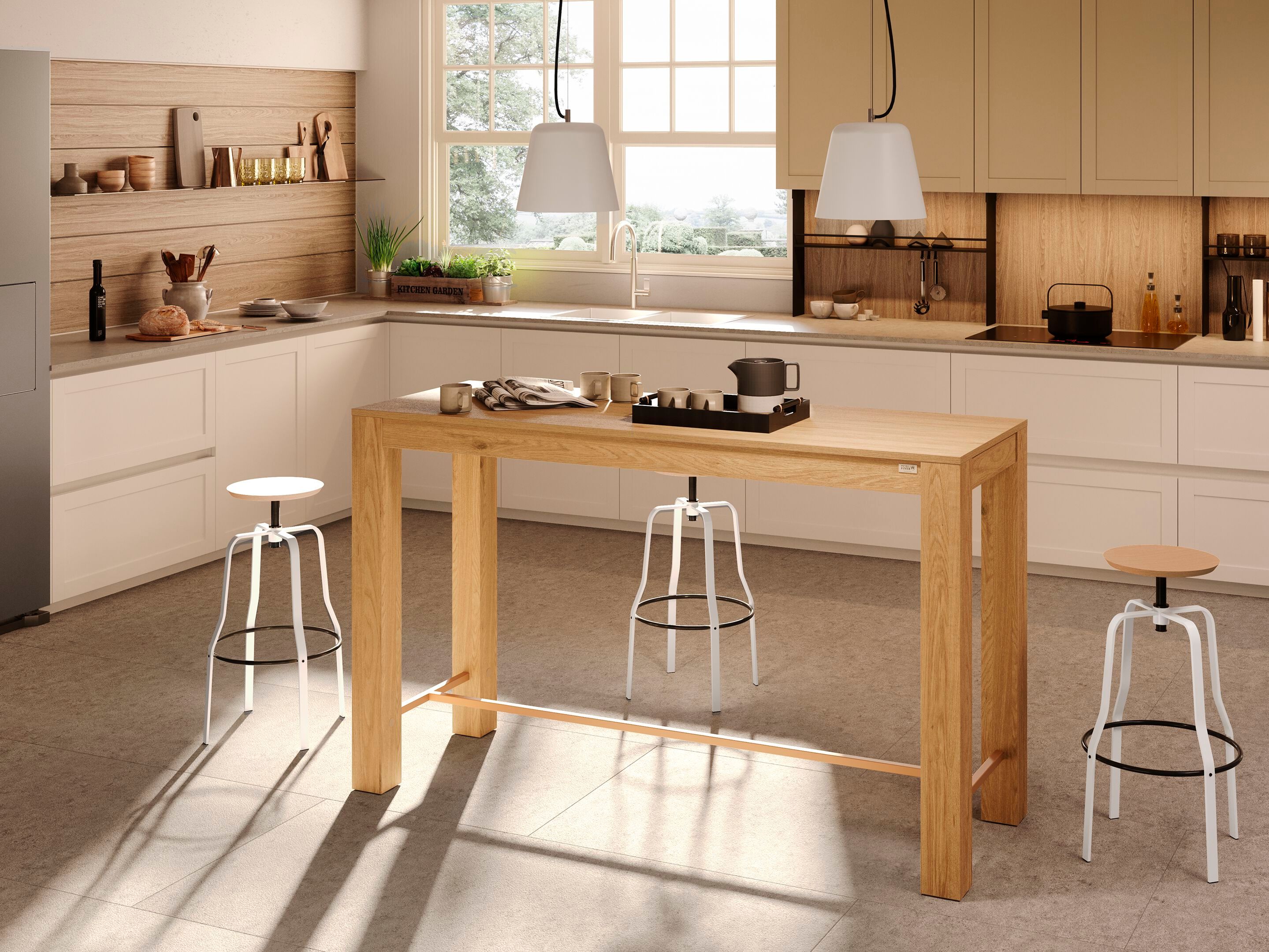 Высокий прямоугольный дубовый стол Mobili Fiver Rachele ARCH-00142494 - Вид №2