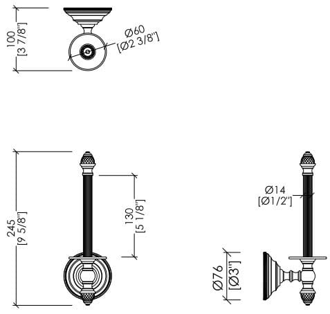 Латунный запасной держатель рулона Devon&Devon ARCH-00104054 - Вид №2
