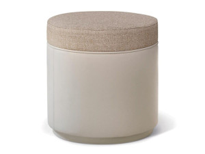 Круглый пуф из ткани