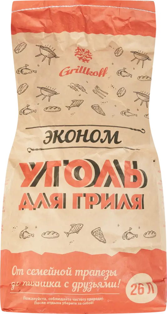 11437224 Уголь древесный Grillkoff 3 кг STLM-0001246