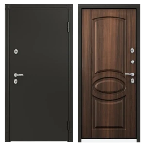 Дверь металлическая Термо С-2, 950 мм, левая, цвет лесной орех