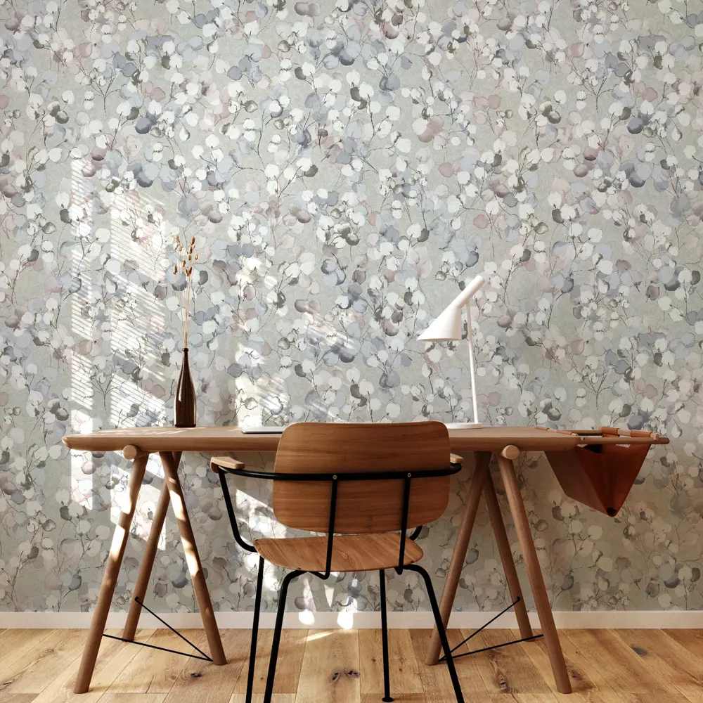 Обои флизелиновые Solo Lunaria темно-серые 1.06 м 106309 STLM-2143913 - Вид №3