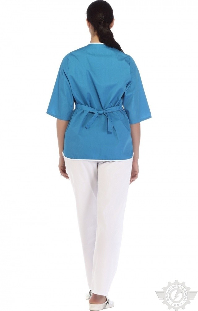 66181 Куртка "Сервис" темно-голубая  Медицинская одежда  размер 50/158-164 Спецодежда  - Вид №7