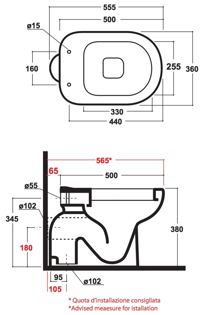 Rub110101 Приставной унитаз напольный Белый Olympia Ceramica RUBINO Италия - Вид №2