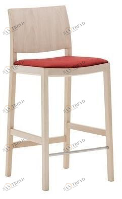 Andreu World Высокий деревянный табурет со встроенной подушкой Duos Bq2759