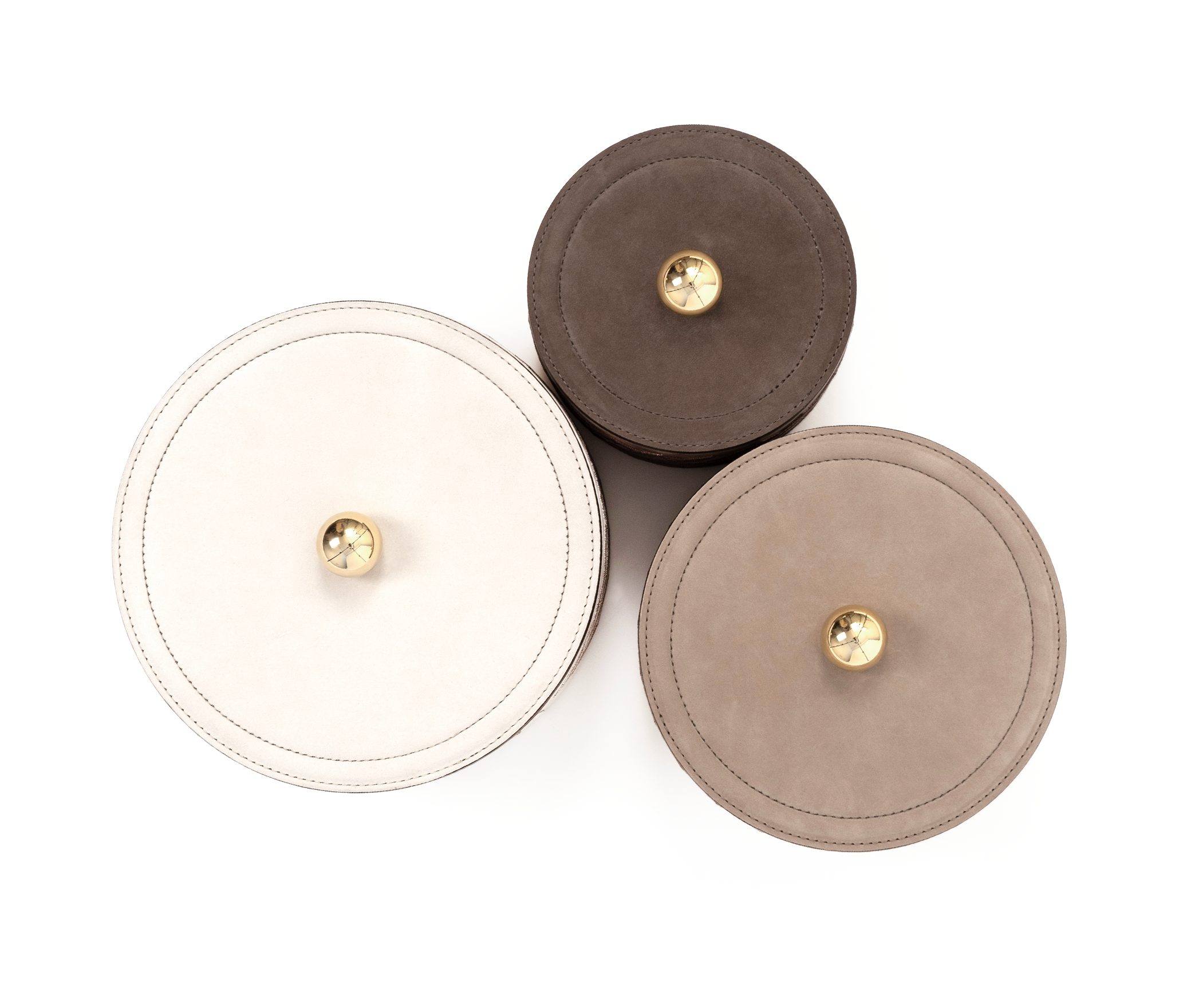 Lily Box - Ø 13XH8 см / металл-хром/нубук-кожа_кофе Pinetti 00.1680.038.015 - Вид №8