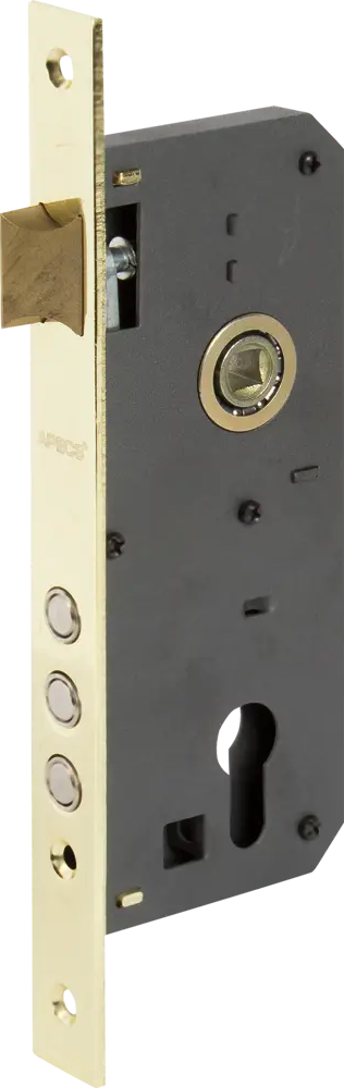Врезной замок APECS 2600-G золотистый для входных дверей 82207317