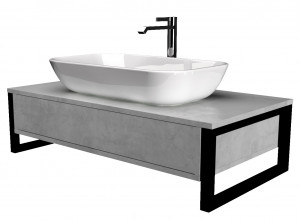 У85853 Тумба GRUNGE LOFT 100П 1в.я Бетон светлый 1 Marka GRUNGE LOFT