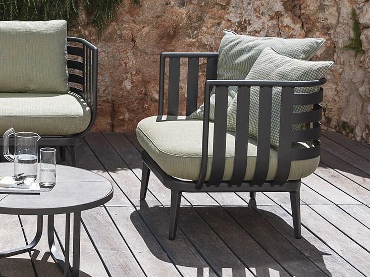 RODA Садовое кресло из алюминия и ткани с подлокотниками Thea sun-id-1462830 - Вид №2