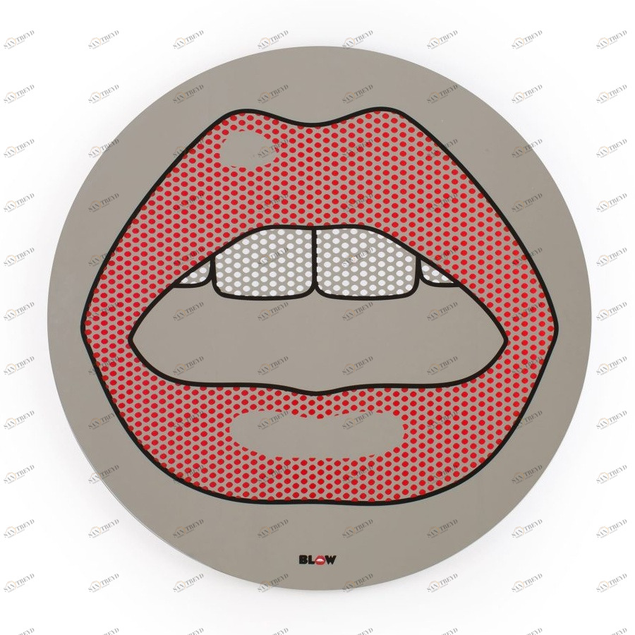 Зеркало настенное круглое 70 см красное Mouth SELETTI ДИЗАЙНЕРСКИЕ 00-3882994 Красный 